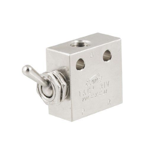 uxcell TAC2-31V 2 Position 3 Way Air Pneumatic Knob Control ON OFF Toggle Valve