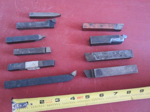 Lot of 10 Miscellaneous Lathe Cutting Tool Bits
