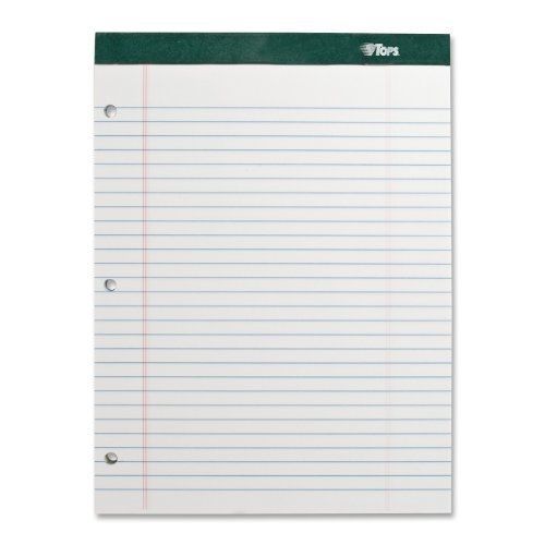 Tops tops double docket writing tablet, 8-1/2 x 11-3/4 inches, perforated, for sale