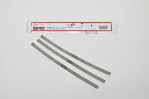 Dental Ortho Stainless Metal Polishing Strips Single Sided 6mm 12 strips per Box