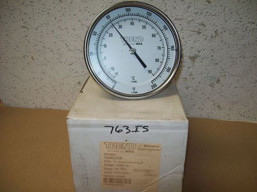 Trend thermometer 5&#034; face 0/200f &amp; -15/90 celsius 4&#034; stem every angle  &lt;763i5 for sale