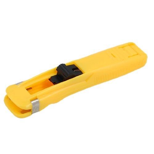 Amico Yellow Plastic Handheld Medium Size Fast Clam Clip Stapler Dispenser