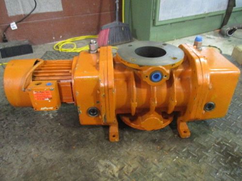 Alcatel m1v 350 vacuum pump w/.75hp ku ac motor#621943d 4&#034;ports type-m1v350 used for sale