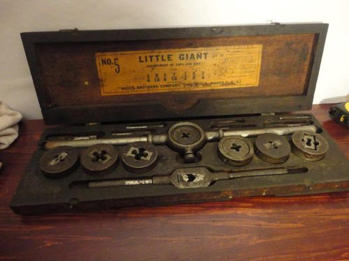 Vintage Wells Brothers Company Little Giant #5 Assortment Tap and Die set