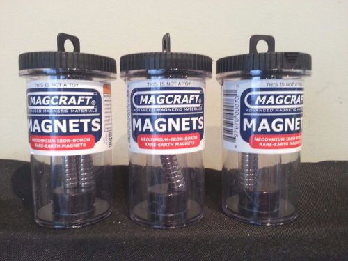 Magcraft Magnets .375 x .125 - Disc Magnets Value 3 Pack NEW