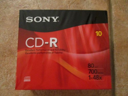 SONY 10CDQ80R: CD-R 80 MIN 700MB 1-48x 10/PACK