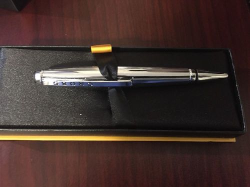 Cross Edge Capless Gel Ink  Polished Chrome Center New