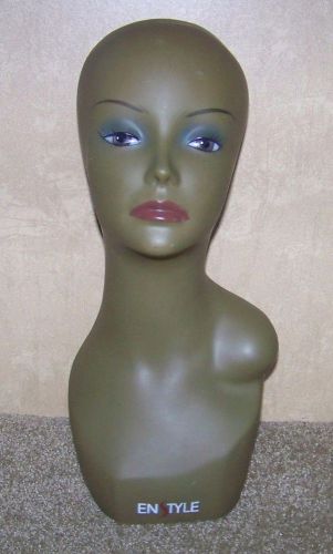 EnStyle Women Bust Mannequin Head Hat Jewelry Wig Cosmetology Stand Model