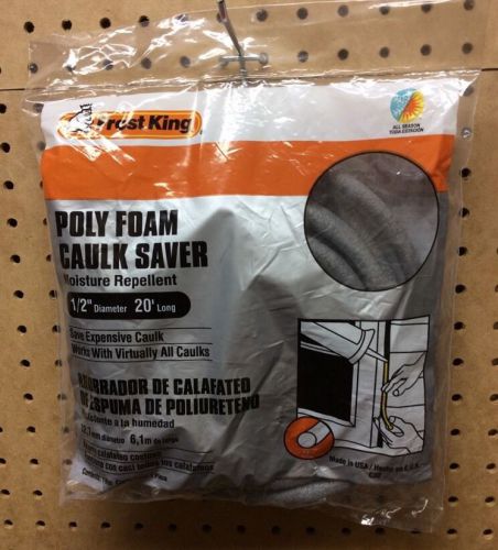 C22 Frost King Poly Foam Caulk Saver Moisture Repellent Weatherstrip,20 ft, Gray