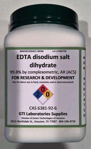 EDTA disodium salt dihydrate, 99.8% by complexometric, AR (ACS), 500g