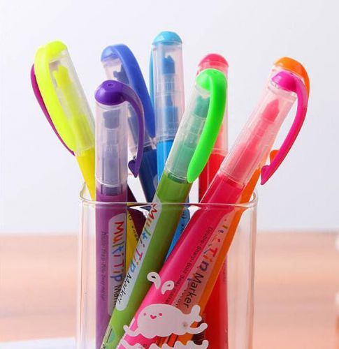 CB123 Multicolour Neon Pen Paint Brush Watercolor Pen Marker Pen Random 1pc