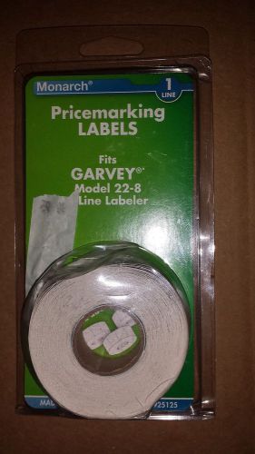 Monarch Price Marking Labels for Model 22-8 1 Line White 925125 3 rolls New