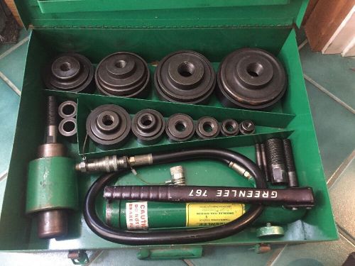Greenlee No. 7310 Knockout Punch Driver Set 1/2&#034;-4&#034;  Punches &amp; Dies.