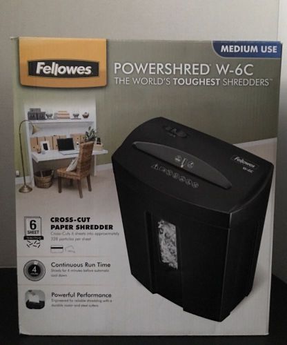 Fellowes Powershred W-6C Medium Use  Cross-Cut Paper Shredder