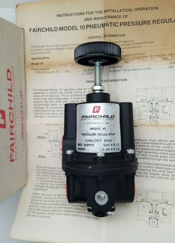 Fairchild new m10 high precision pressure regulator .5-30 psig #10132 nos for sale