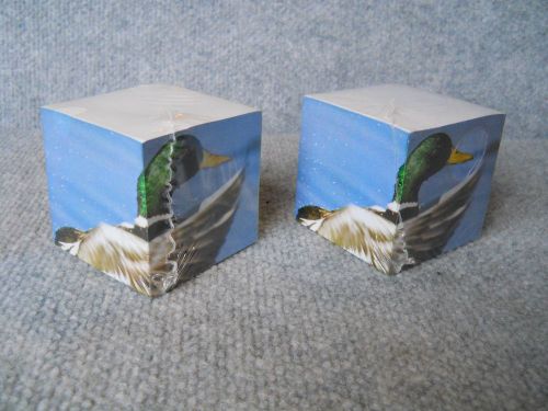 New Lot of 2 Cabela&#039;s Duck Hunting Note Cube Memo Pad Sticky Discontinued Gift