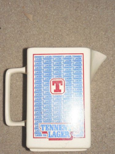 VINTAGE TENNENT&#039;S LAGER BEER JUG PITCHER 5.5 &#034; TALL USED