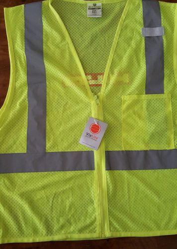 HILTI CLASS 2  Bordered Reflective Tape/  High Visibility Safety Vest Size Med