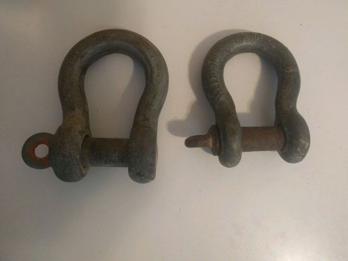 Clevis shackle screw pin pair 12t and 8 1/2 t for sale
