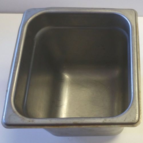 1/6 Pro-Advantage stainless steel steam table 6&#034; deep food pan NSF storage