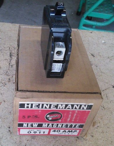 Heinemann #0911 (box of 5) 120 volt 40 amp circuit breaker for sale