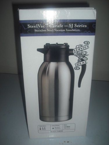 STEELVAC CARAFE Stainless Steel Vacuum Carafe with Brew-Thru Lid 64-oz Black NIB