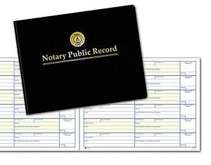 New adams notary public record journal 11x8.5 inches 6 entries per page 63 page for sale
