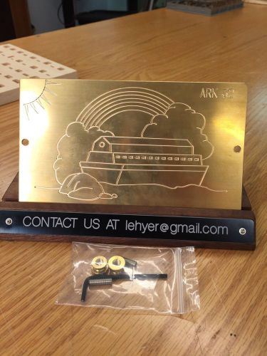 Very large noahs ark brass engraving plate for new hermes font tray for sale