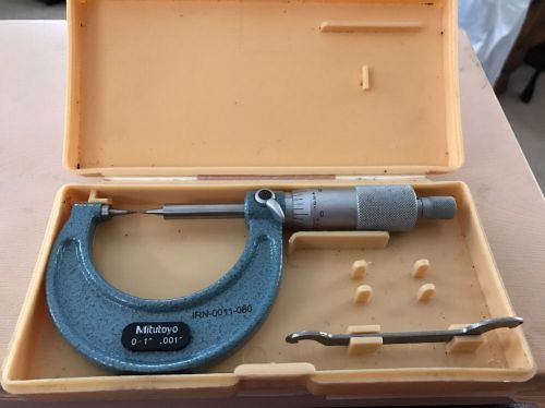 Mitutoyo 112-189 mechanical point micrometer; 15 degree point, 0-1&#034; range for sale