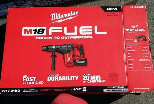 New Milwaukee m18 fuel max hammer 2717-21HD brushless rotary drill qck charger