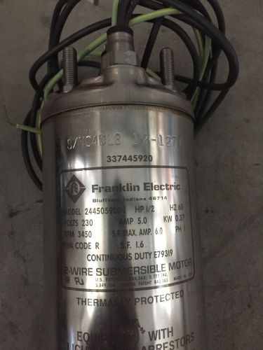 FRANKLIN SUBMERSIBLE DEEP WELL PUMP Motor 2445059004S 1/2hp