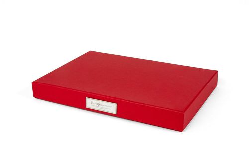 Bigso Sven Document Box Red Thin Label Frame