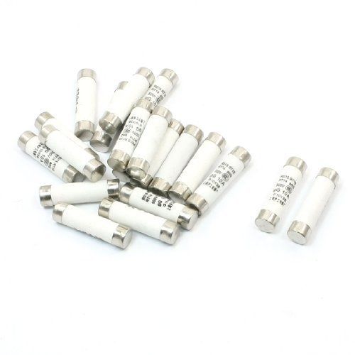 Uxcell® r015 rt18 500v 10a ceramic cylindrical fuse links 10x38mm 20 pcs for sale