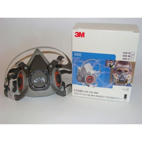 3M 6000 Series Half Mask Reusable Respirator / Dust &amp; Gas Mask -  6200 6300