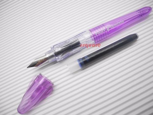 Pilot Pluminix 12cm Mini Italic Calligraphy Fountain Pen, Violet Body Fine nib