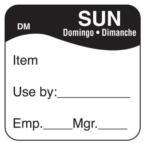 Daymark safety systems daymark it1100737 dissolvemark day of the week trilingual for sale