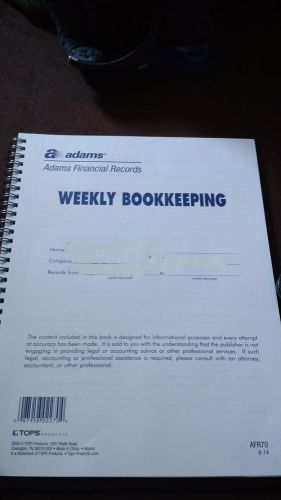 Weekly Bookkeeping Notebook