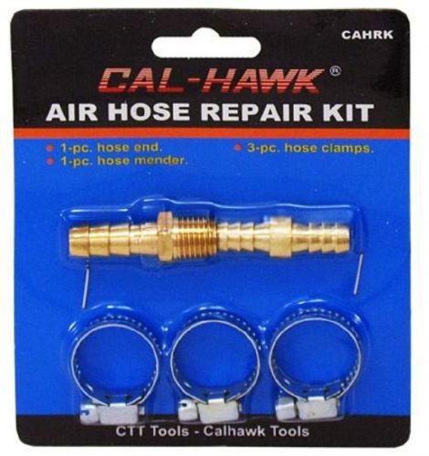 3/8&#034; Air Hose Repair Kit  Air Tools Hose End Mender and Clamp 1/4&#034; NPT 5pc NEW