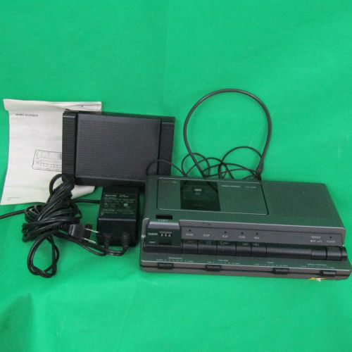 Sanyo TRC8080 Compact Cassette Transcriber System Foot Control Headset Adapter