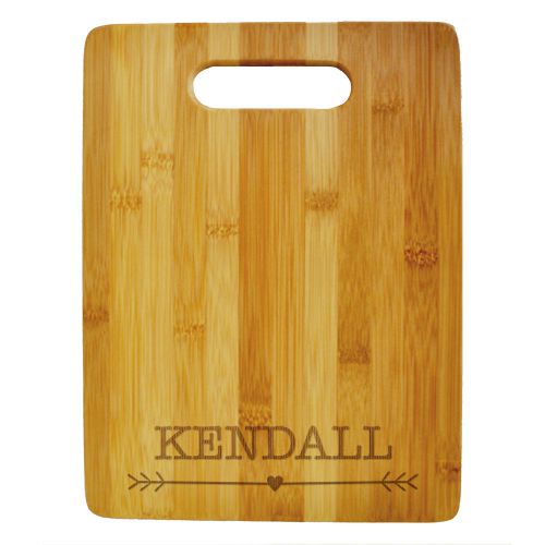 Cutting Board Custom - Love Arrow Design Bamboo Rectangle Board - 13.75&#034; x 9.75&#034;