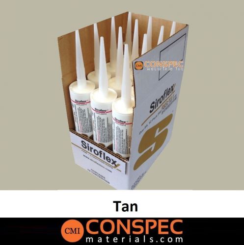 Siroflex duo-sil case of 12 tan urethane acrylic caulk 10-oz sealant #2428 for sale