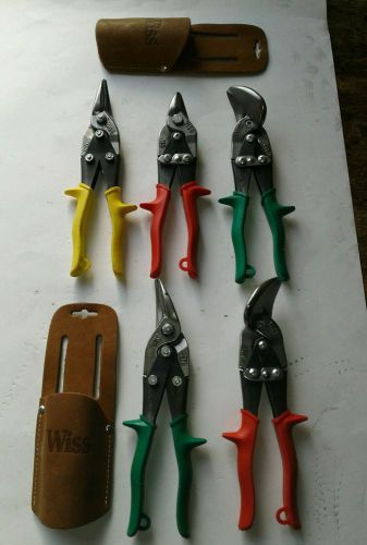 Set of Wiss sheet metal snips and hand seamer tools