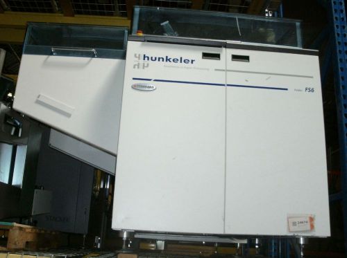 Hunkeler fs6 folder stacker, pinless/pinfeed, 220 m/min, operational condition for sale