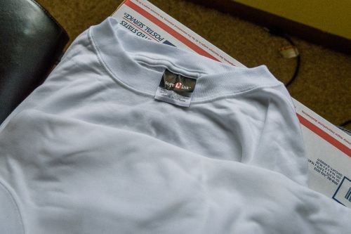 10 Dye Sublimation * Hanes Softlink White Short Sleeve T-Shirts XX-LARGE  XXL
