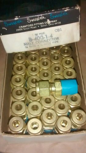 SWAGELOK B-400-1-4 MALE CONNECTORS LOT OF 40