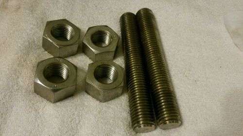 4 STAINLESS 1 INCH NUTS PLUS 2 FREE 6 1/2 ALL TREADS