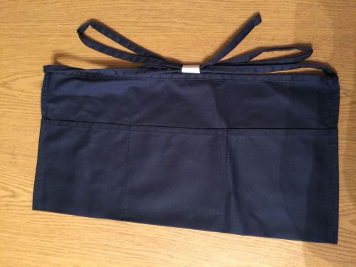 Lot 0f 10 Liberty 5501-3 Pocket Waist Apron 20&#034; x 10&#034; Waiter Waitress Navy Blue