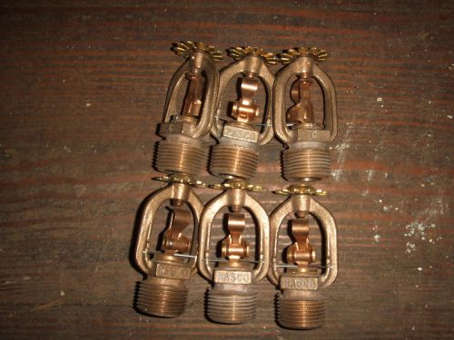 Lot of 6 Rasco Fire Sprinkler Head Model G 3/4&#034; 165 Degree SSPD 93 Reliable