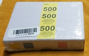 WINCO Coat Claim Checks CCK-5YL -- 500 count 3-part yellow tickets