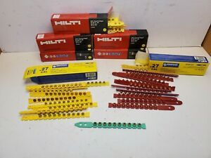 Lot 980 ct. Hilti #50352 Bluepoint DX Cartridge Load Strips Cal .27 Yellow/Red